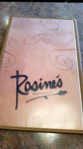 Menu at Rosine's